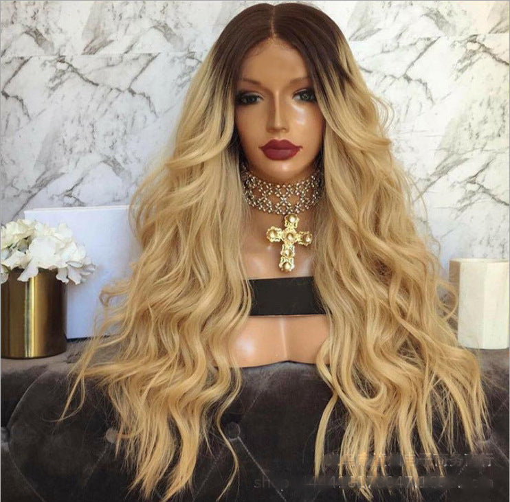 Gradient Colored Wig Cap - Curly Hair Wig