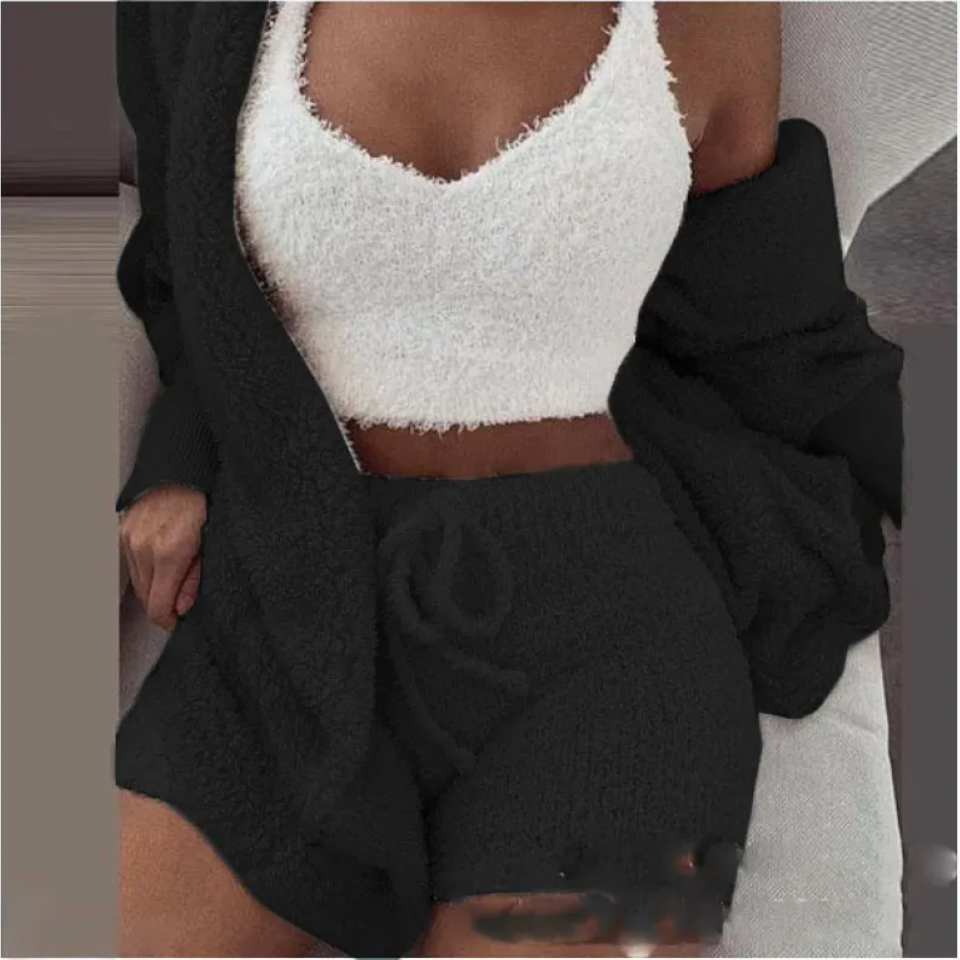 Fashion Plush 3-Piece Women's Loungewear Set