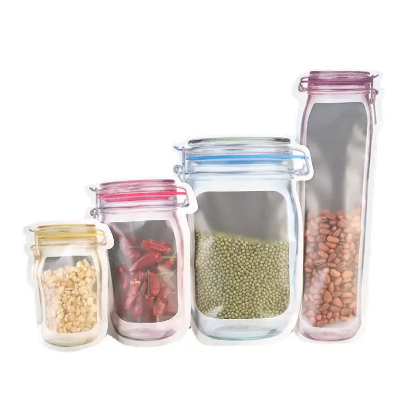 20pcs Mason Jar Ziplock Food Storage Bags for Snacks