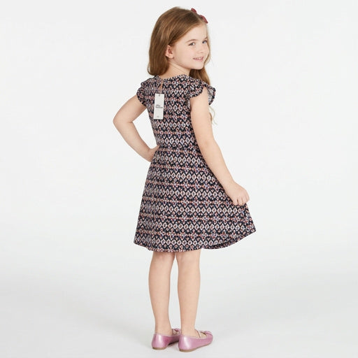 Epic Threads Super Soft Little Girls Geo-Print Fit and Flare Dress, Size 5