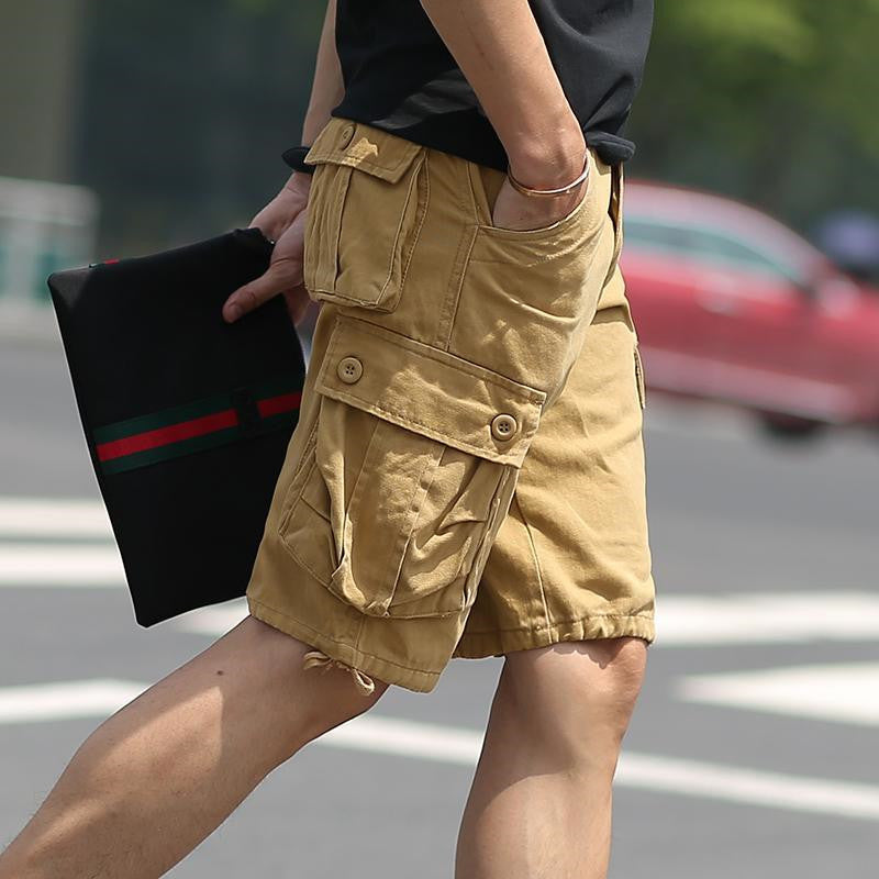 Men's Casual Five-Point Overalls Shorts Pants