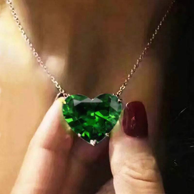 Love Necklace Single Zircon Jewelry Ladies Exquisite Clavicle Chain