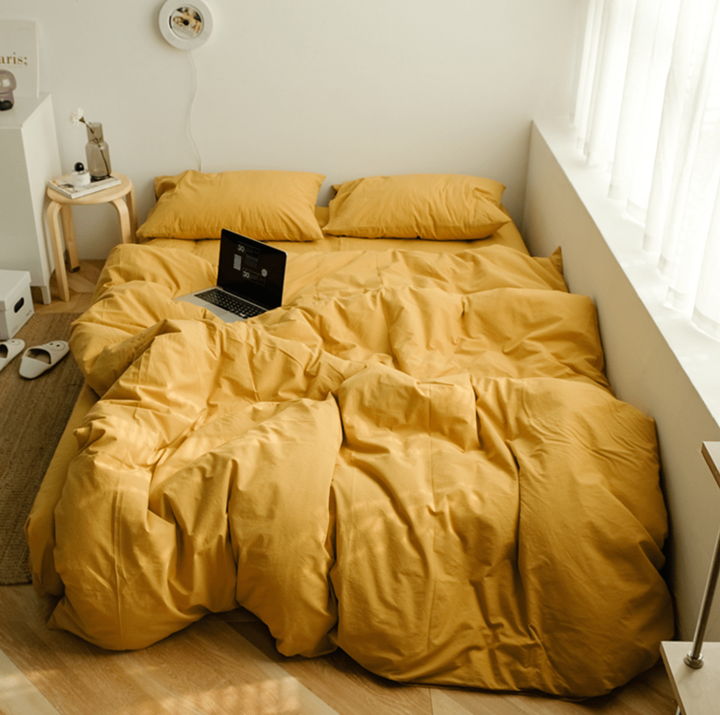 Earth Tone Bedding Set / Gray