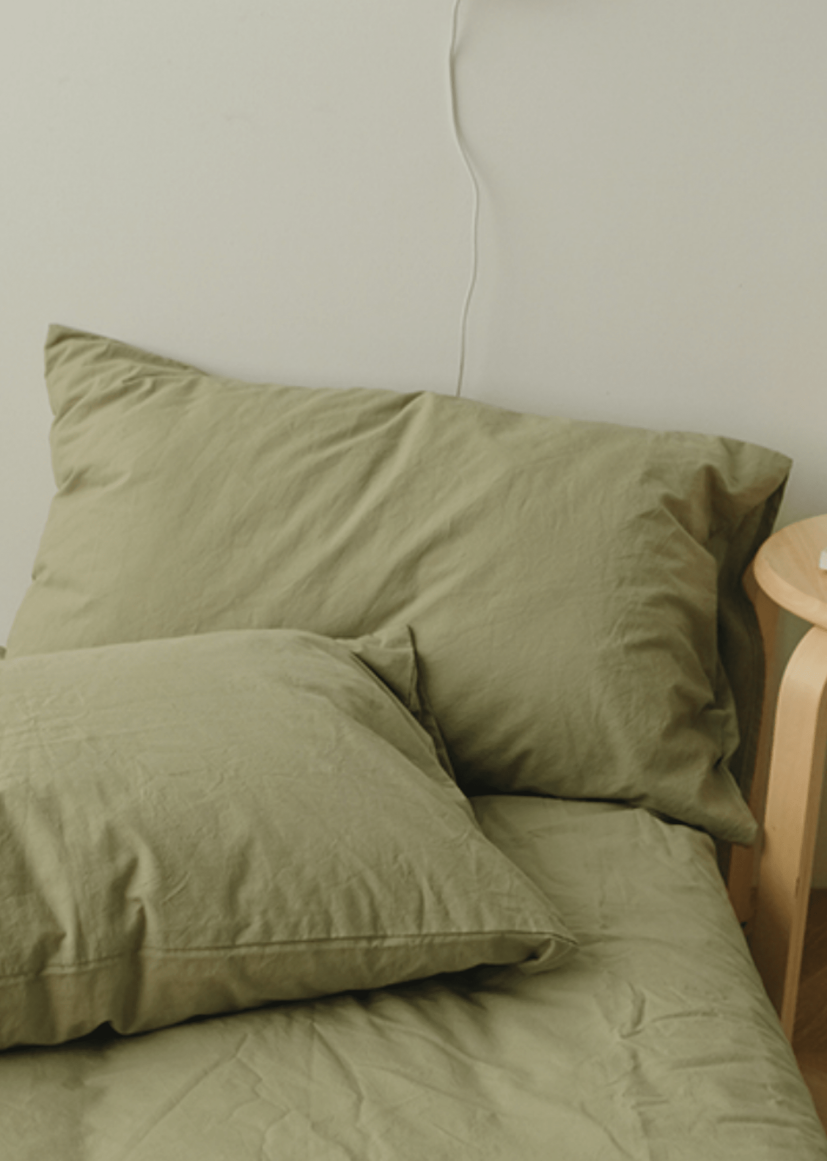 Earth Tone Bedding Set / Moss Green