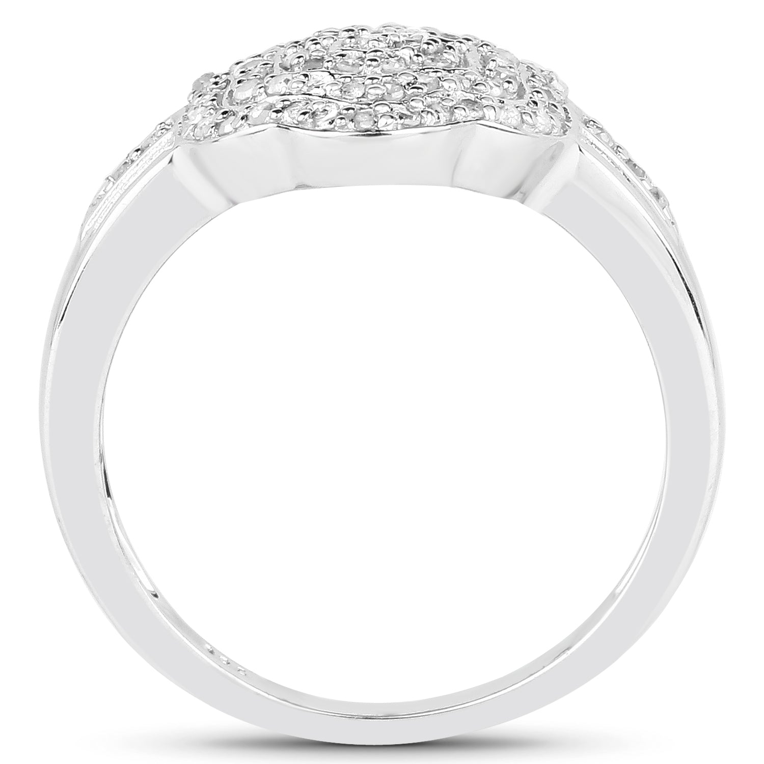 14K Yellow Gold Plated 0.29 Carat Genuine White Diamond .925 Sterling Silver Ring