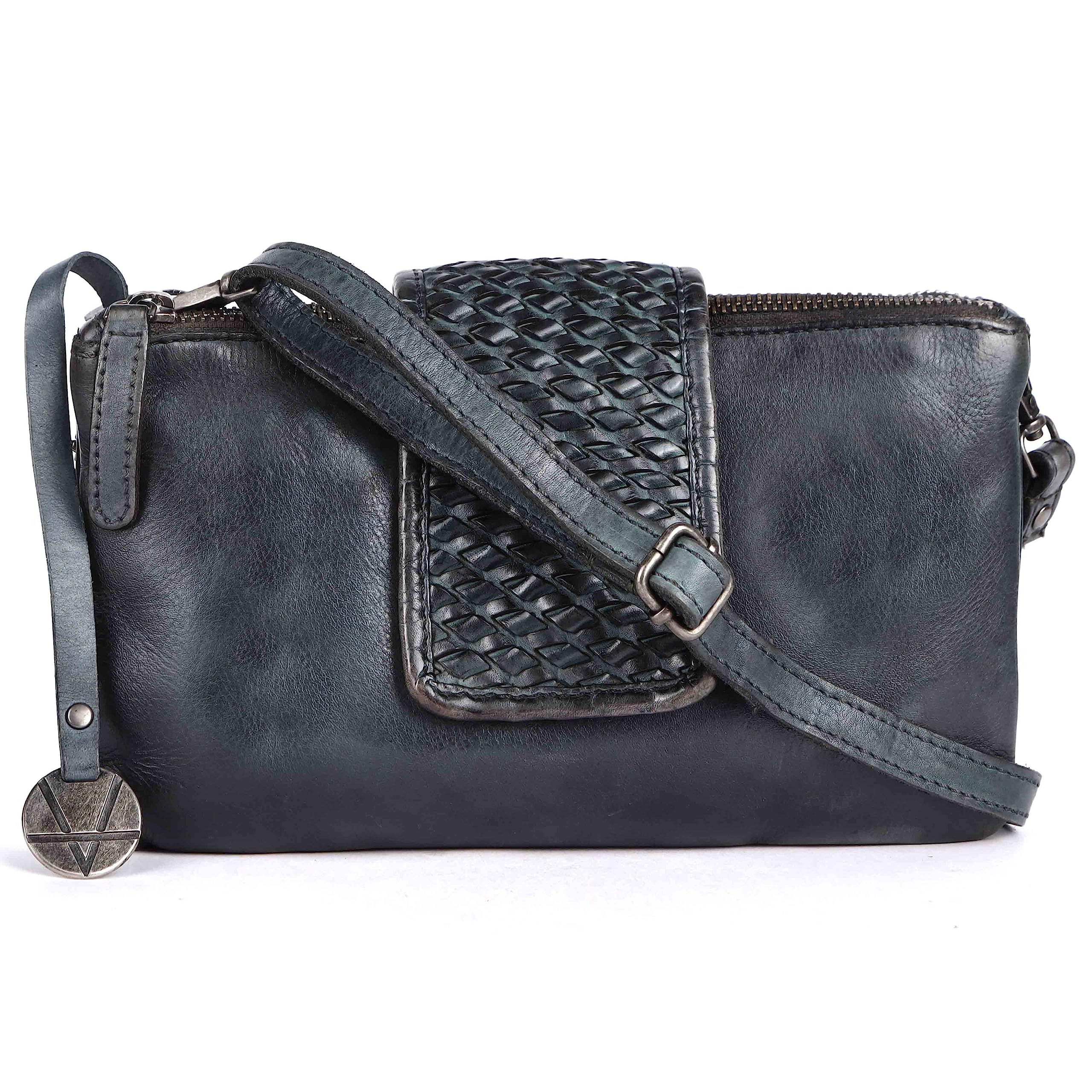 VILENCA HOLLAND Genuine Leather Crossbody Sling Bags for Women Bags for Women Trendy Casual Office Bag with Adjustable Strap (VL-161-Grey)