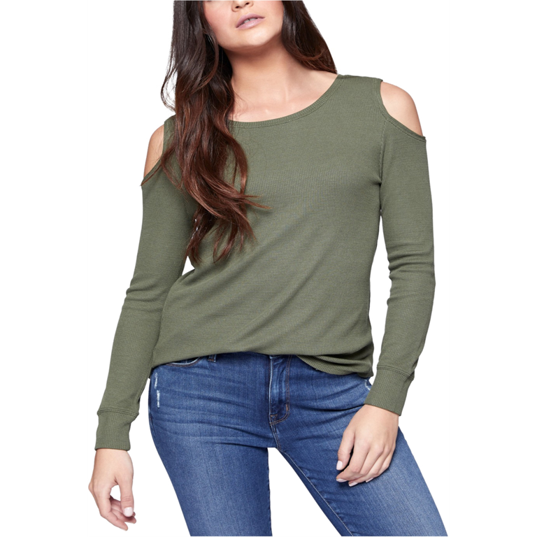 Sanctuary Womens Cold Shoulder, Green, Size Medium