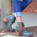 2019 New Chunky Heel Ankle Boots with Leopard Print