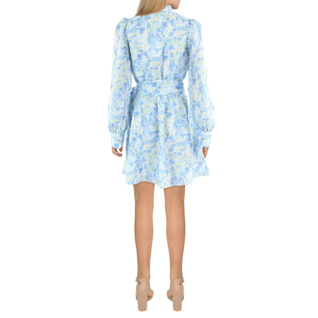 Lucy Paris Womens Nikole Floral Mini Fit and Flare Dress, Size Medium