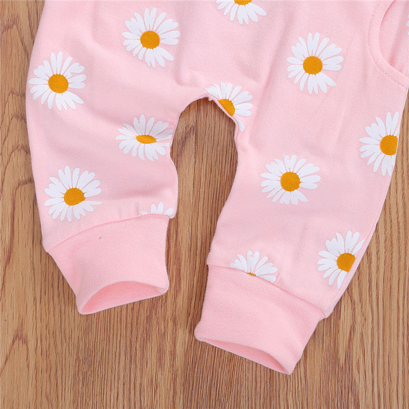 2020 Fall New Girls' Floral Print Infant Outfit Set