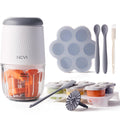NCVI Puree Baby Food Processor Glass Set Mini Infant Food Maker Blender Machine with 8 Blades and Grinding Disc Small Blender for Baby Food Including Food Containers Silicone Tray and Tableware