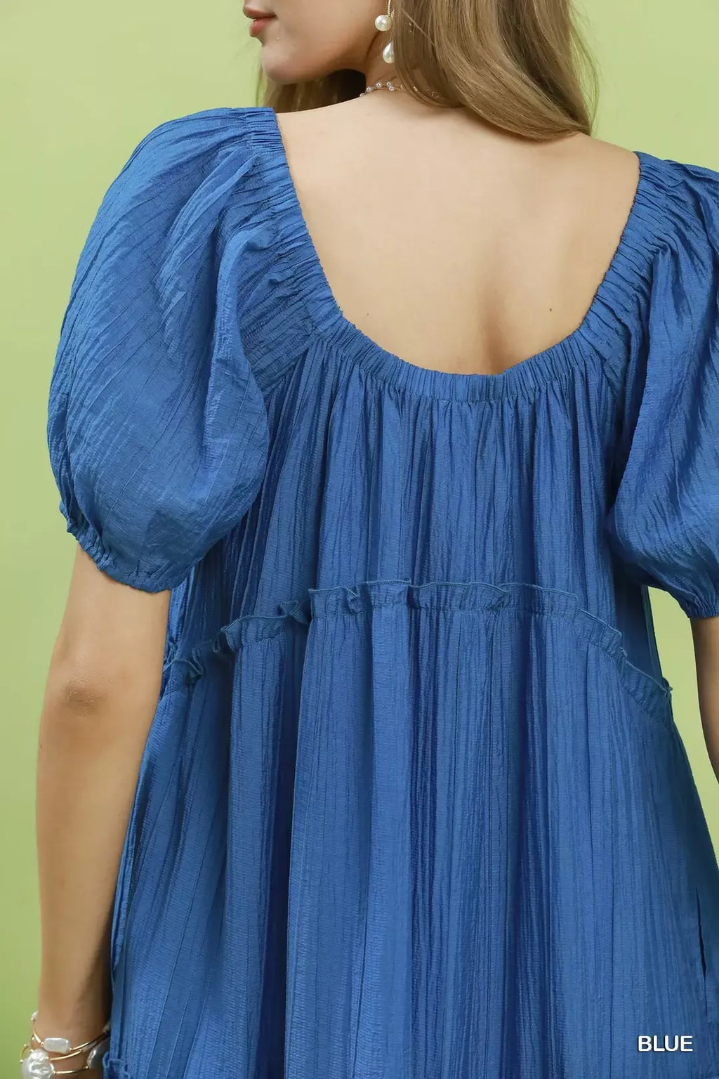 Umgee Textured Tiered Midi Dress