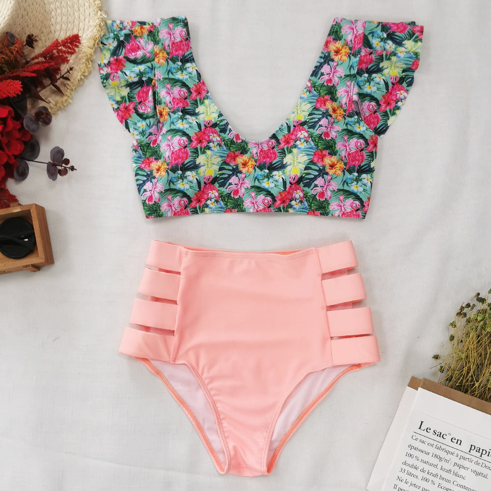 2024 New Ruffled High-Waisted Bikini Swimsuit