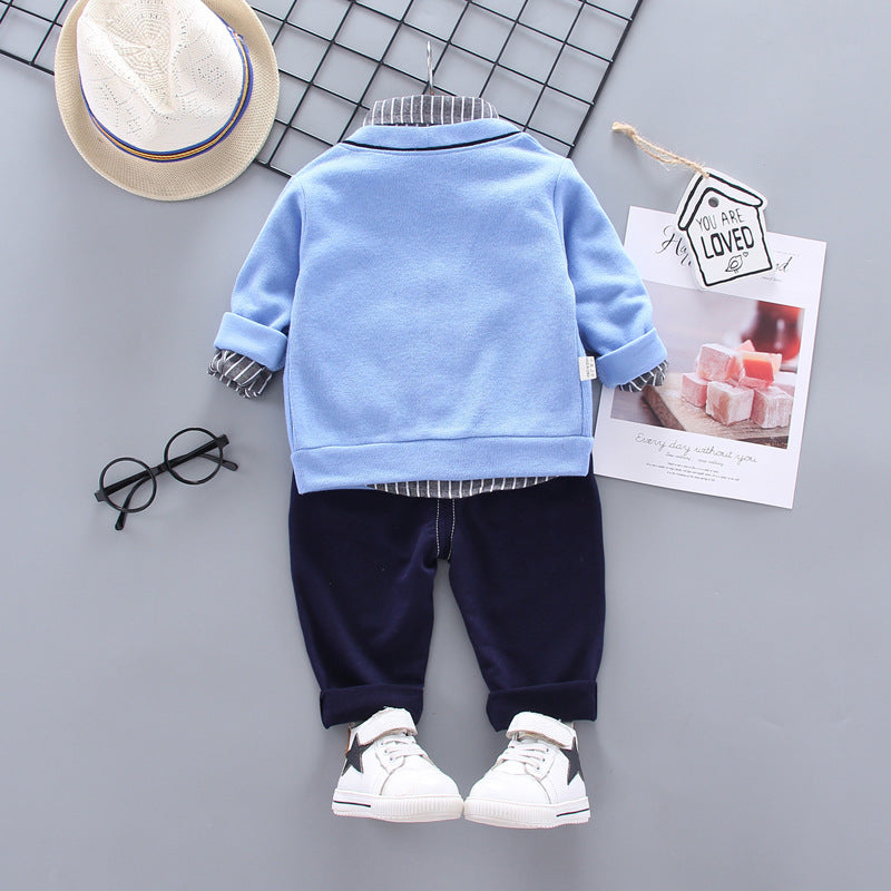 New Spring Cardigan Set for Boys' Sweaters (3 Pieces)