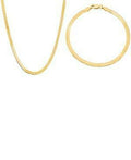 Giant Bernini 2-PC. Set Herringbone Link 20 Chain Necklace and Matching Bracelet