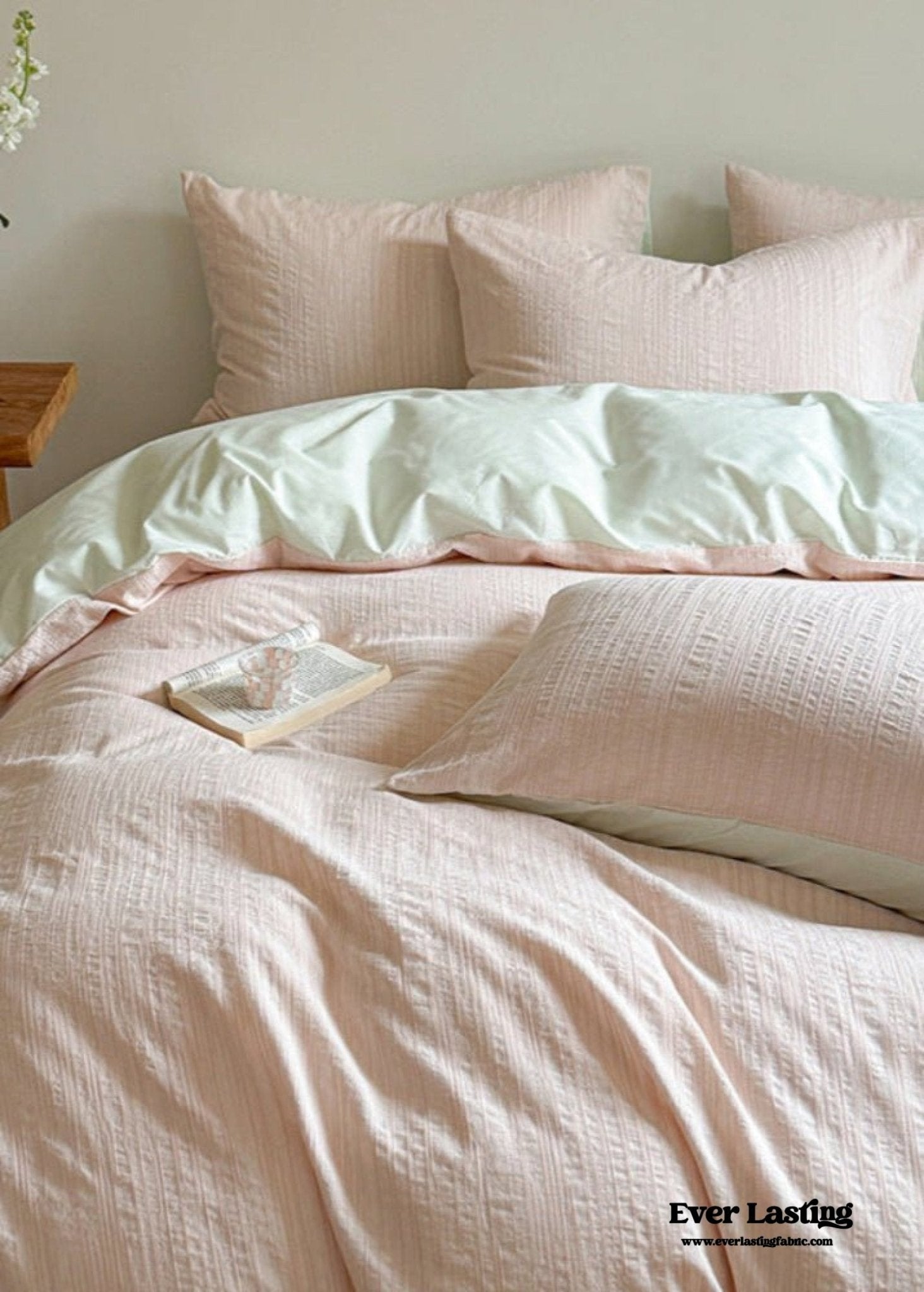 Emma Duo Striped Jacquard Bedding Set / Brown