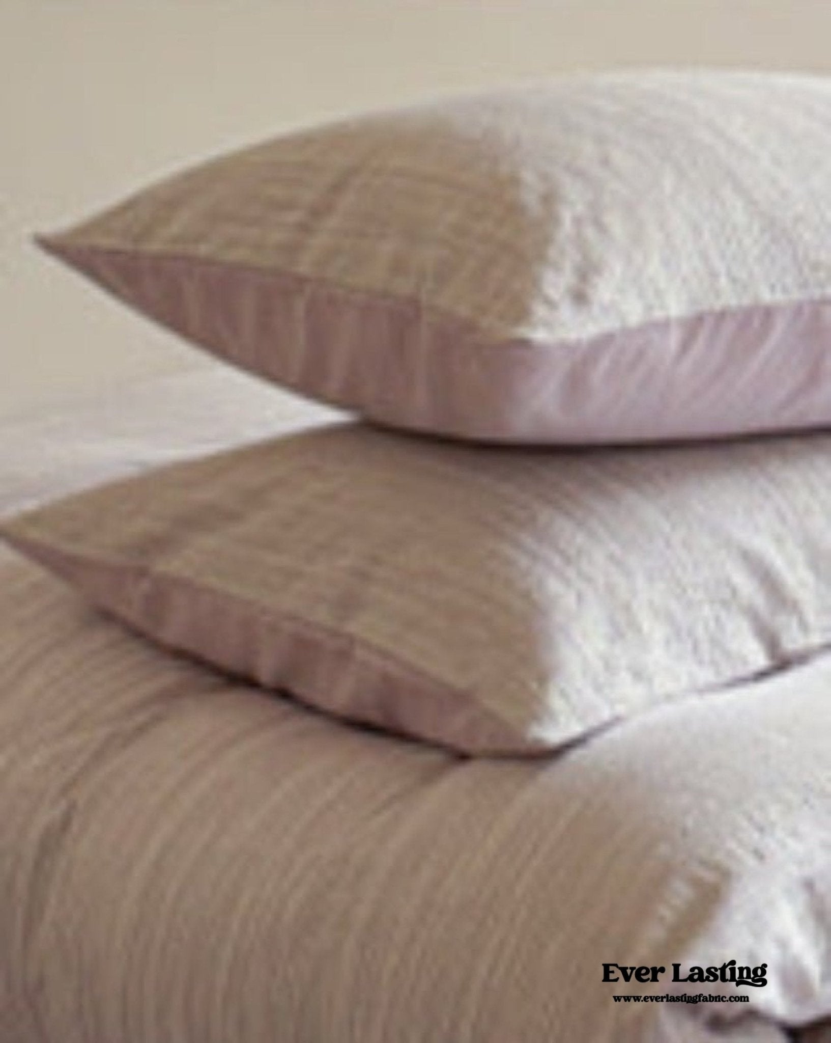 Emma Duo Striped Jacquard Bedding Set / Brown
