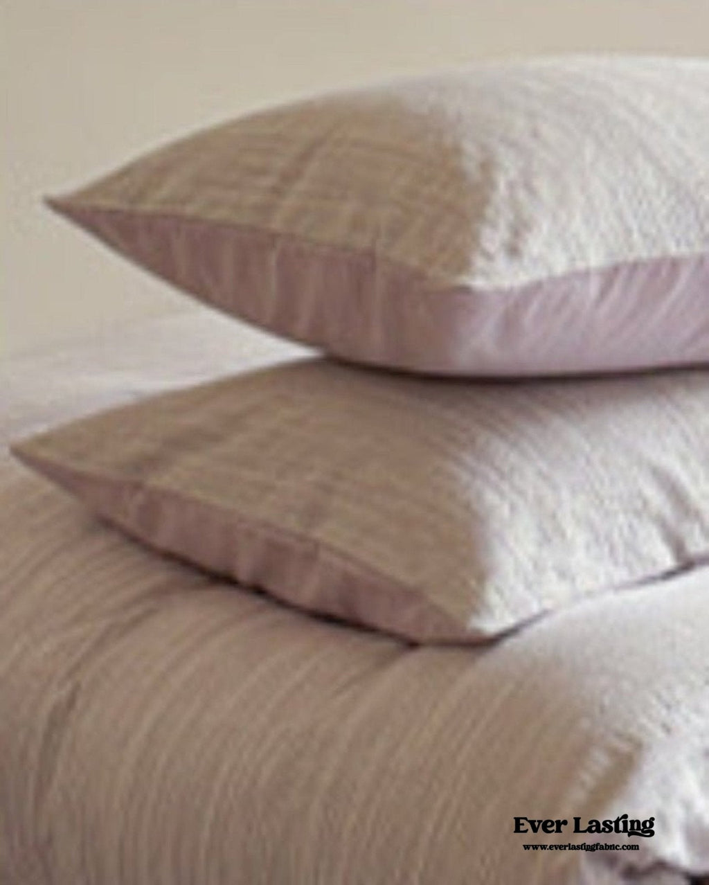 Emma Duo Striped Jacquard Bedding Set / Cream
