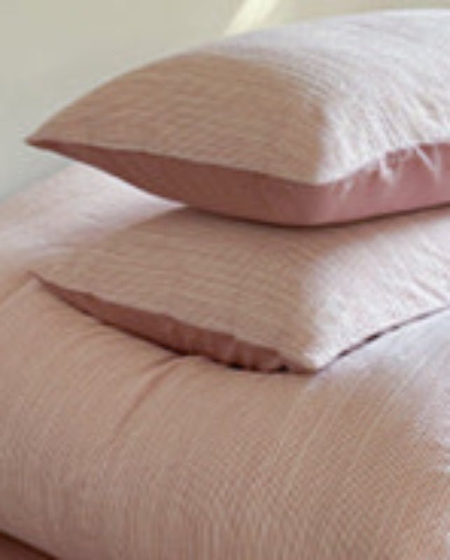 Emma Duo Striped Jacquard Bedding Set / Gray