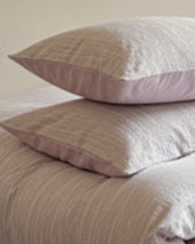 Emma Duo Striped Jacquard Bedding Set / Blue