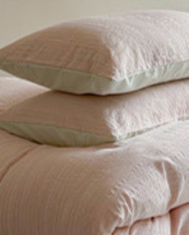 Emma Duo Striped Jacquard Bedding Set / Blue