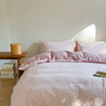 Emma Duo Striped Jacquard Bedding Set / Pink