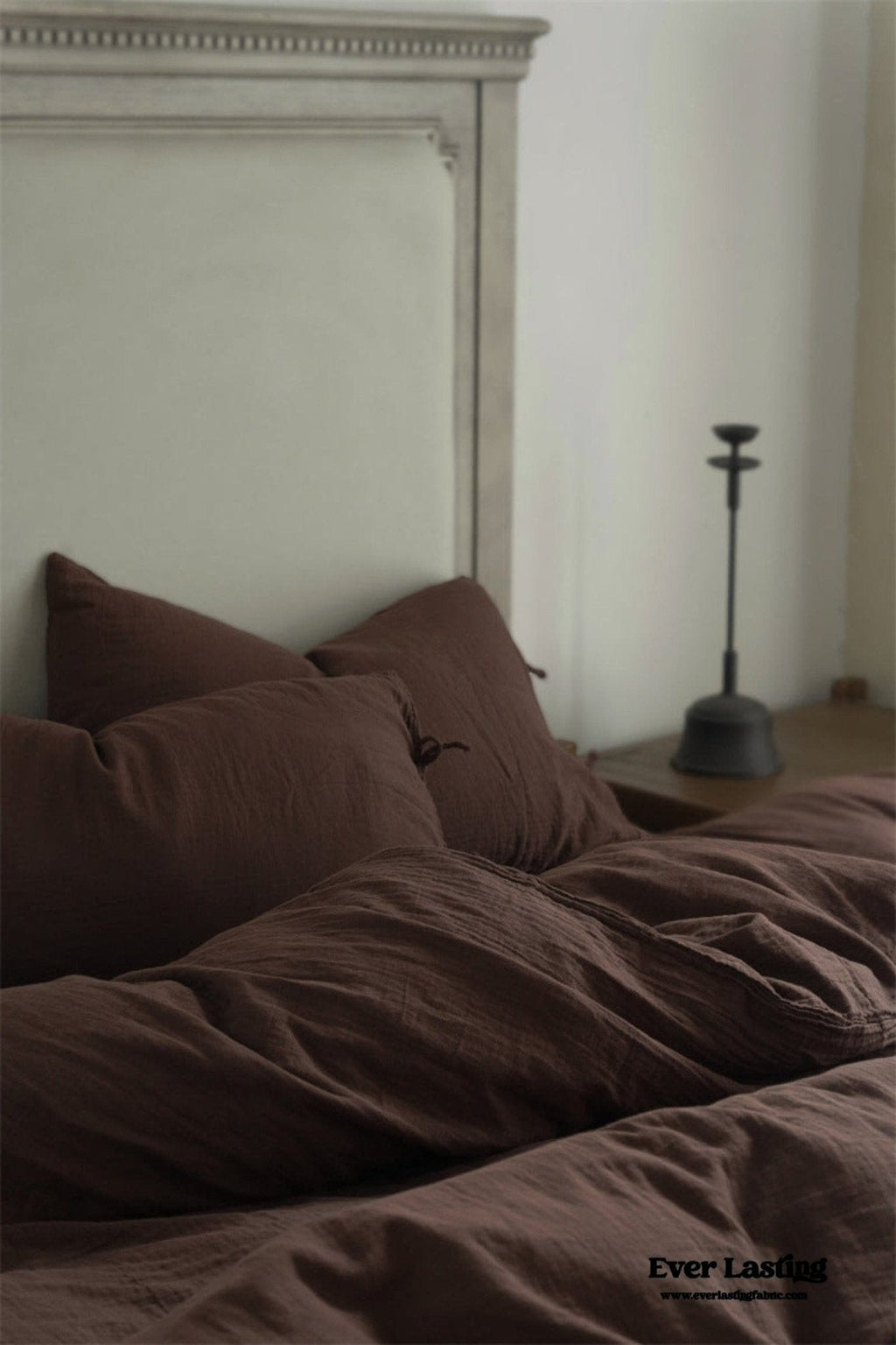 Evelyn Retro Double Gauze Bedding Set / Beige Brown