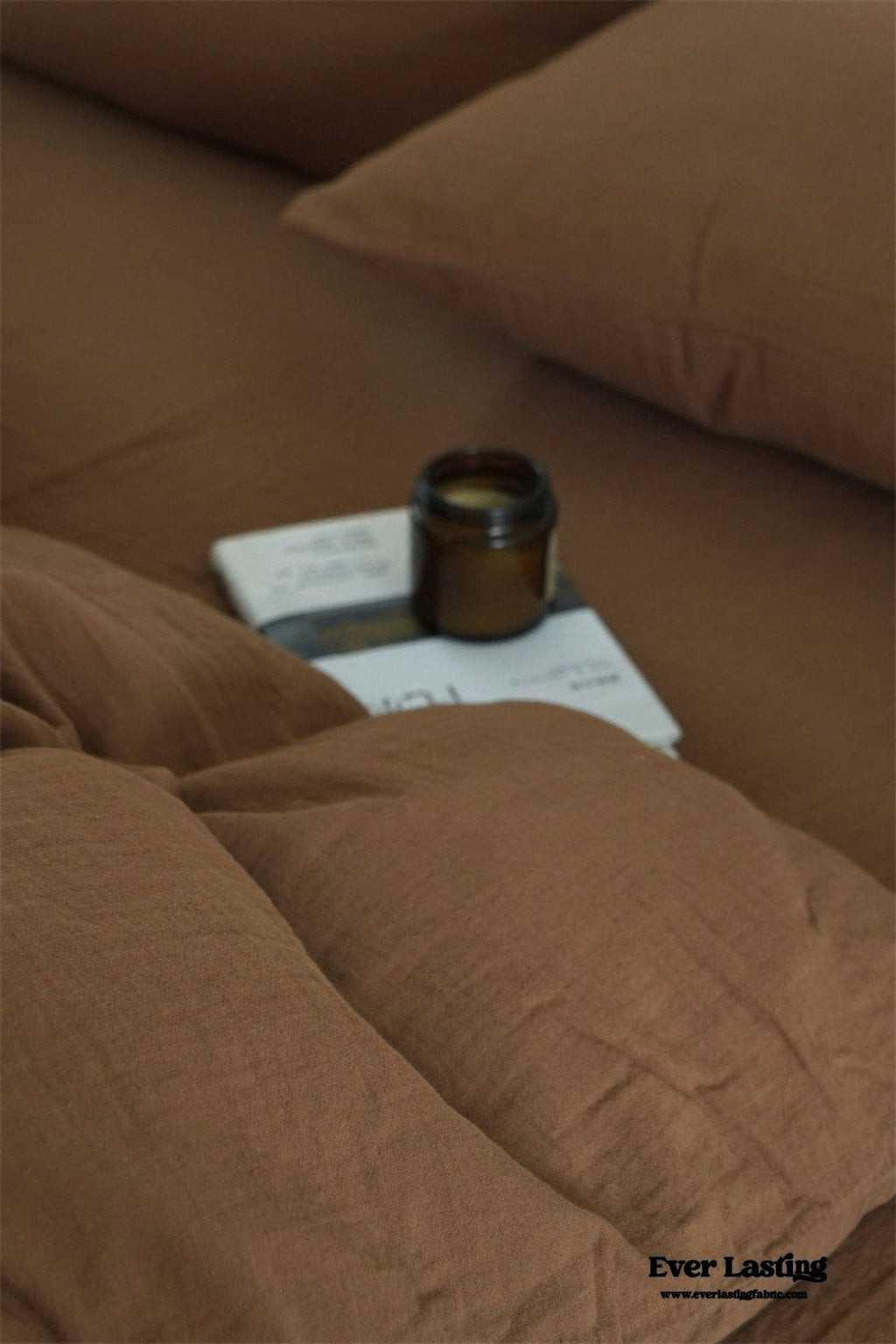 Evelyn Retro Double Gauze Bedding Set / Beige Brown