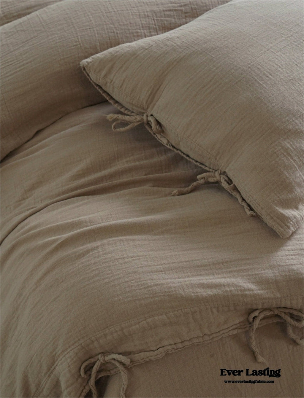 Evelyn Retro Double Gauze Bedding Set / Chestnut Brown