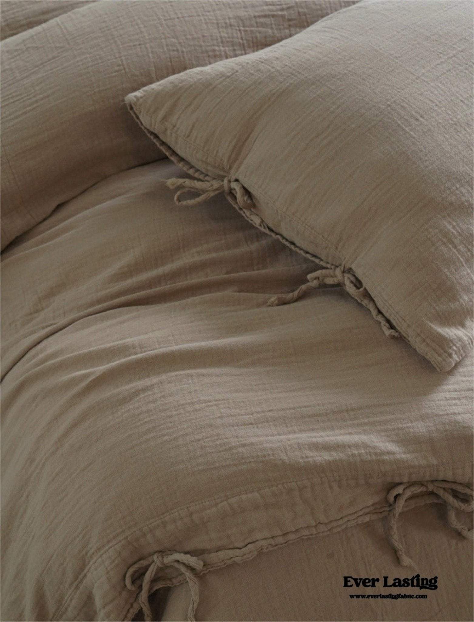 Evelyn Retro Double Gauze Bedding Set / Chestnut Brown
