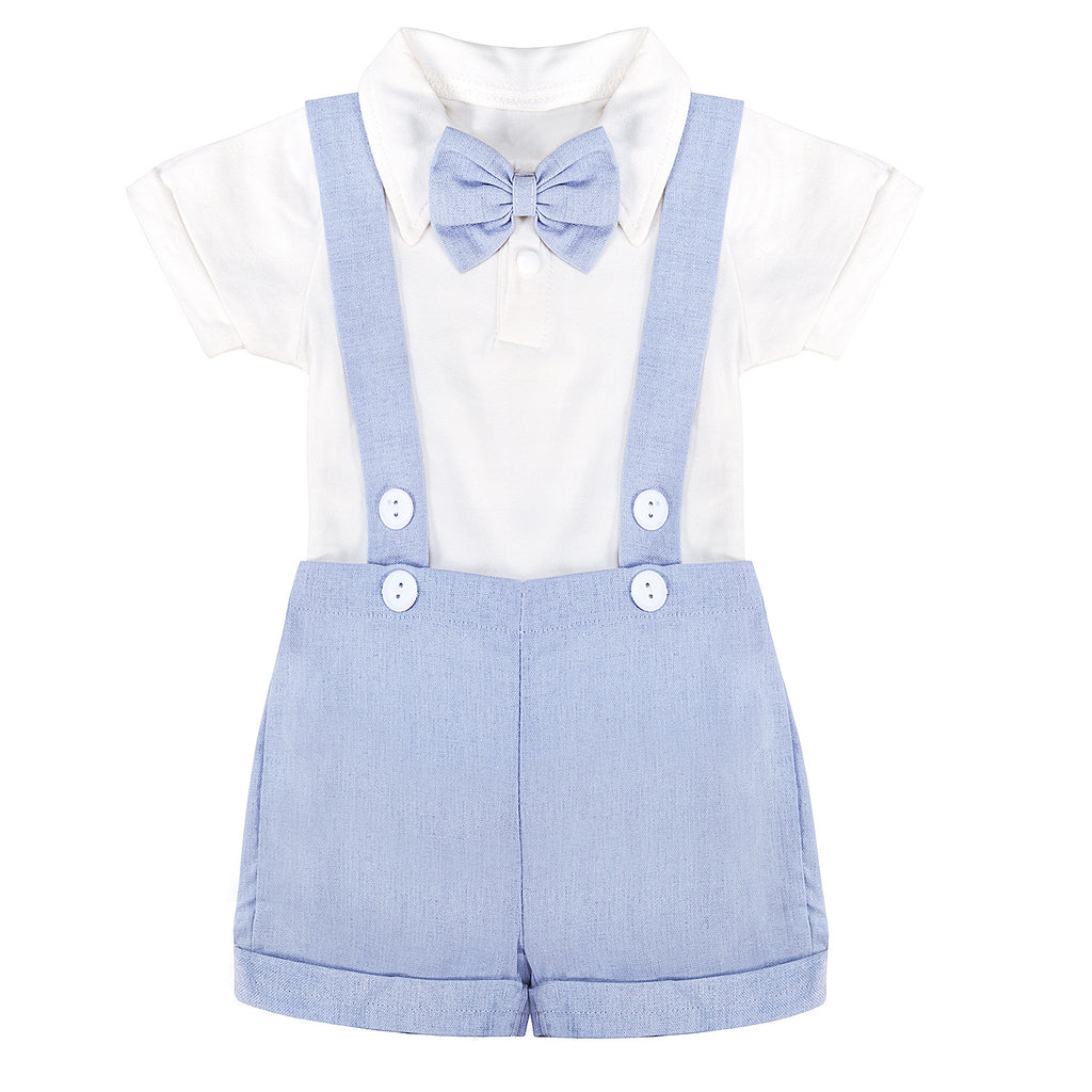 Boys' Gentleman Suit Set with Shirt and Bow Tie