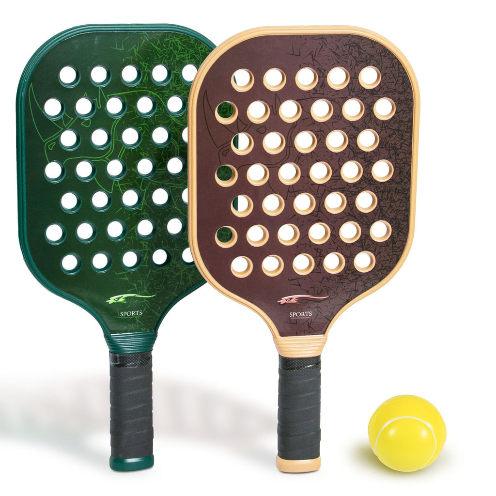 Beach Paddle Ball 2 Player Set Complete Smash Ball Set 2 Smash Rackets and Paddle Grips Lightweight Beach Tennis Sport Game for Beginner Interactive Fun Play Indoor Outdoor Beach Paddleball Game
