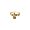 Inlaid Zircon Blackened Eagle Design Ring