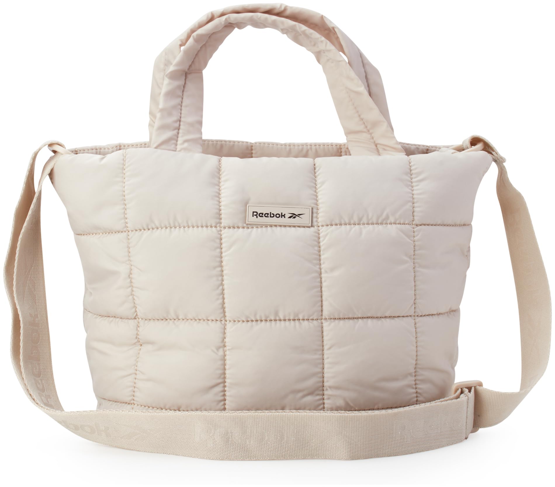 Reebok Womens Bag - Lightweight Nylon Quilted Crossbody Bags for Women - Stylish Everyday Womens Sling Bags Stucco