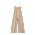 Women's Textured Sleeveless Wide-Leg Jumpsuit