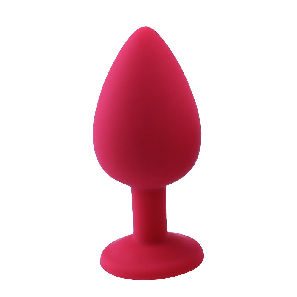 Silicone Anal Plug with Diamonds for Backdoor Pleasure