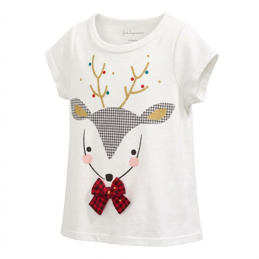First Impressions Baby Girls Cotton Reindeer T-Shirt, Size 24Months