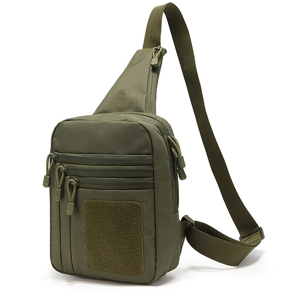 WCALULEG Concealed Carry Crossbody Gun Bag for Men Ccw Sling Bag Tactical Shoulder Chest Pack Range Bags for Handguns (Army green)
