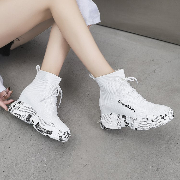 2020 Fall New Thick-Soled High-Top Sock Boots