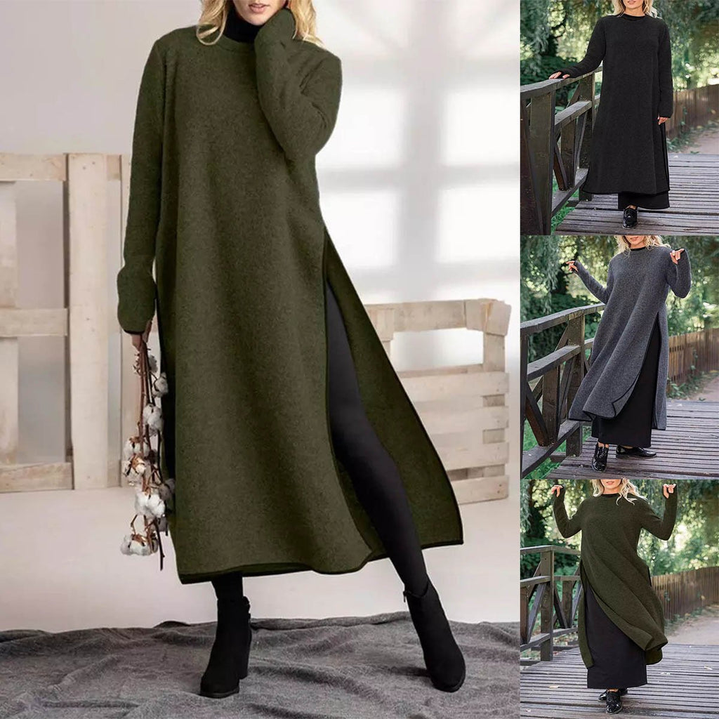 Oversized Knit Lace Casual Hoody Dress