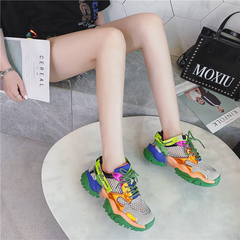 Women's 2020 New Breathable Sports Shoes with Rainbow Sole