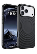 Magnetic Silicone Case for iPhone 17 Pro, Shockproof Protective Cover with Soft Microfiber Lining, Black, 6.3