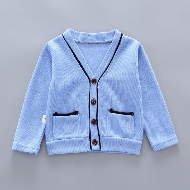 New Spring Cardigan Set for Boys' Sweaters (3 Pieces)