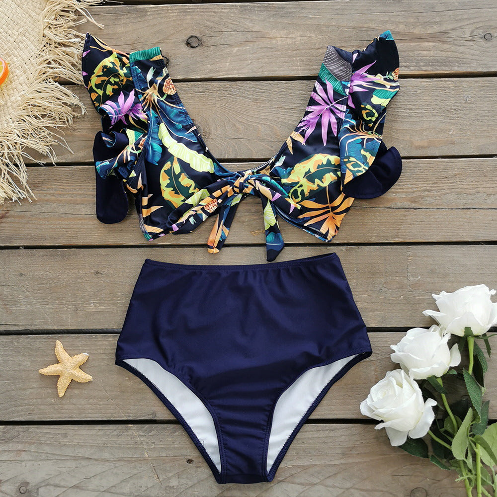 2024 New Ruffled High-Waisted Bikini Swimsuit