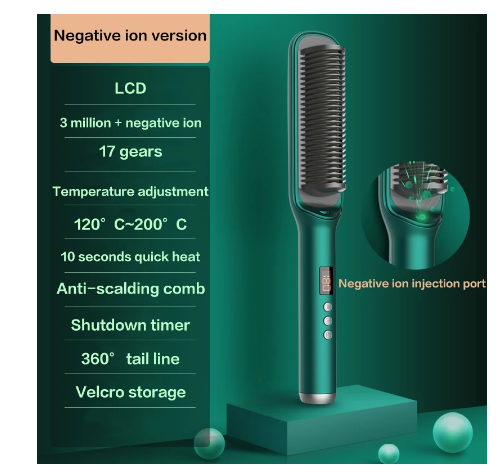 Negative Ion Hair Straightener and Lazy Comb