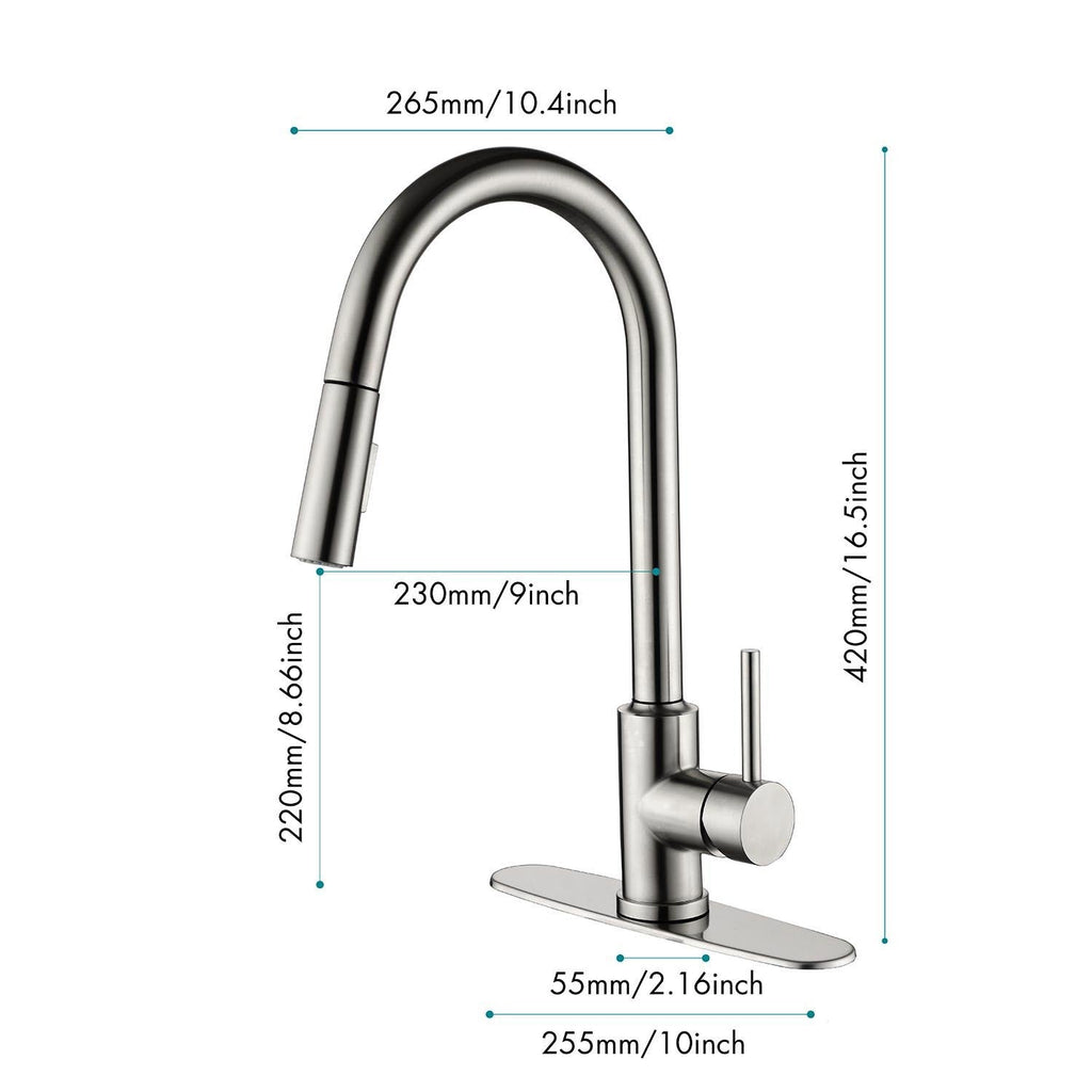 Kitchen Faucet with Pull Down Sprayer