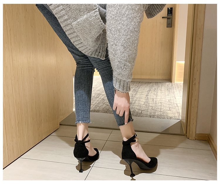 Spring 2020 New Lace Metal High Heel Fashion Shoes