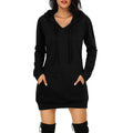 Medium Length Hooded Dress for Women