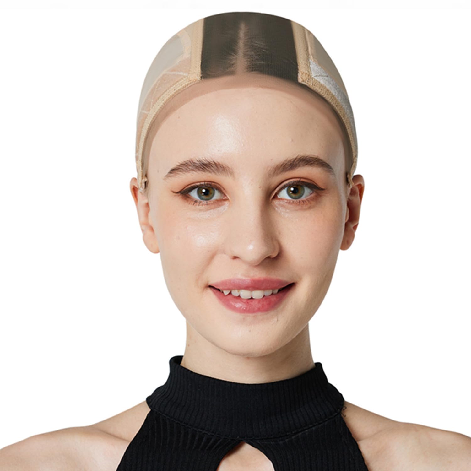 Xiushumyi Lace Wig Cap for Women Adjustable Wig Grip Cap with Velvet for Lace Front Wigs Non Slip Wig Cap Make Your Wig Be Glueless Wig Gripper for Keeping Wigs In Place(Nude)