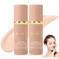 4 in 1 Foundation Liquid Hydrating Medium Full Coverage Concealer with SPF 50+ Longwearing and Waterproof FoundationNatural Face Makeup (2pcs 40g)